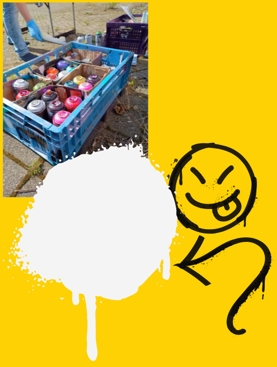 Spuitbussen vlek smile pijl